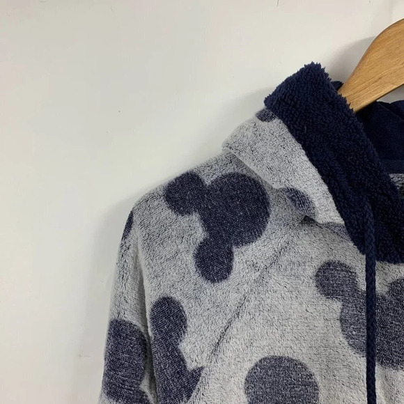 Disney Women's Mickey Mouse Hooded One Piece Zip Up Pajamas Size S - Picture 4 of 15